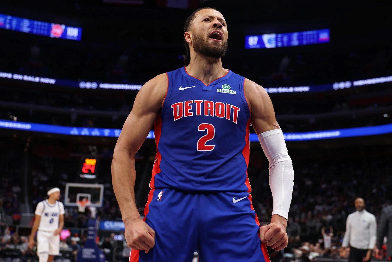 NBA Game Schedule for February 24, 2026, featuring Pistons vs. Spurs (07:00 WIB), Grizzlies vs. Kings (08:00 WIB), and Rockets vs. Jazz (09:30 WIB) with official team logos.